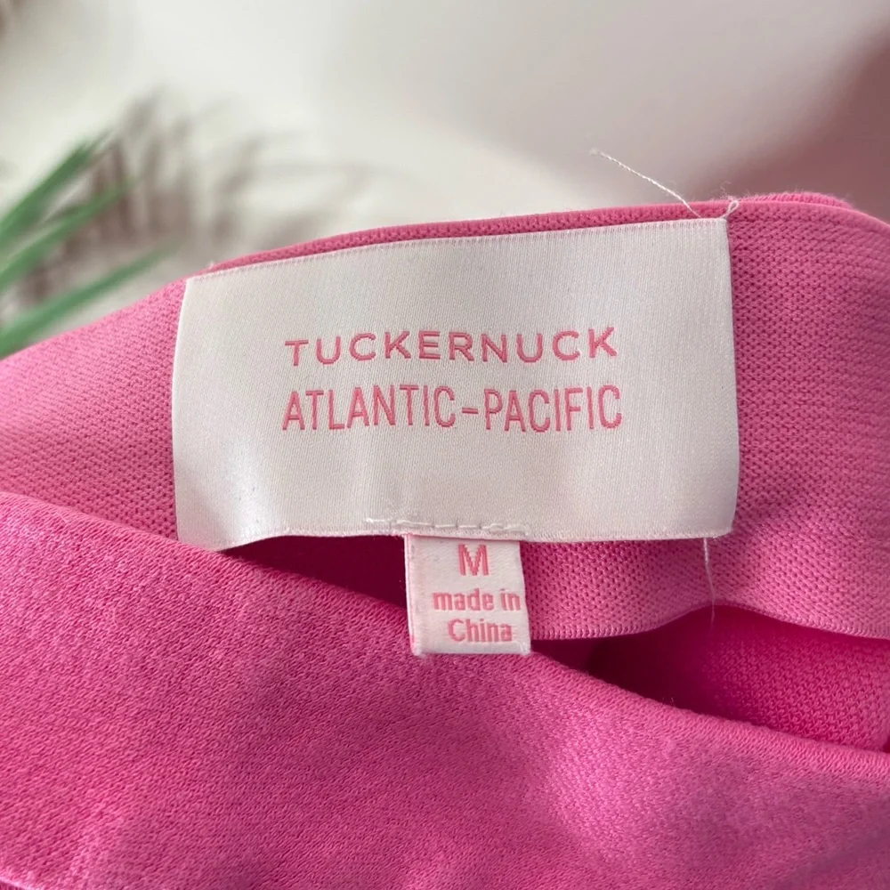 Tuckernuck x Atlantic Pacific Kick Flare Pants Peony Pink Crop Stretch - Picture 6 of 7